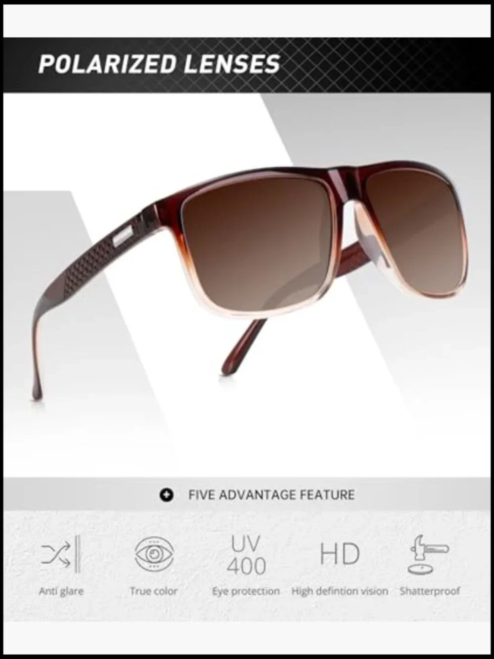 Polarized Sunglasses with UV400 Protection for Driving Fishing Golf – 3 Pack